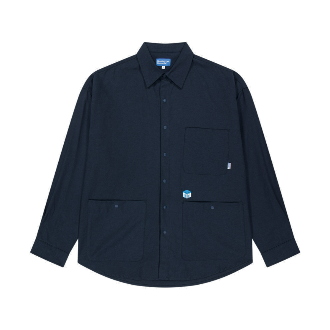 맨하탄 레코즈 7인치 바이닐 포켓 셔츠 - 네이비(Manhattan Records 7in. Vinyl Pocket Shirt - Navy)