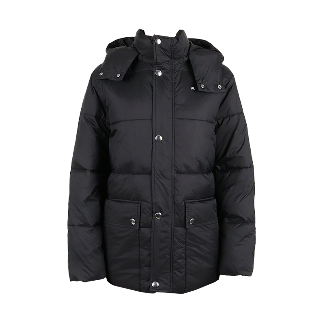 (키즈) 마르니 로고 후드 패딩 자켓 블랙((Kids) Marni Logo Hooded Padded Jacket Black)