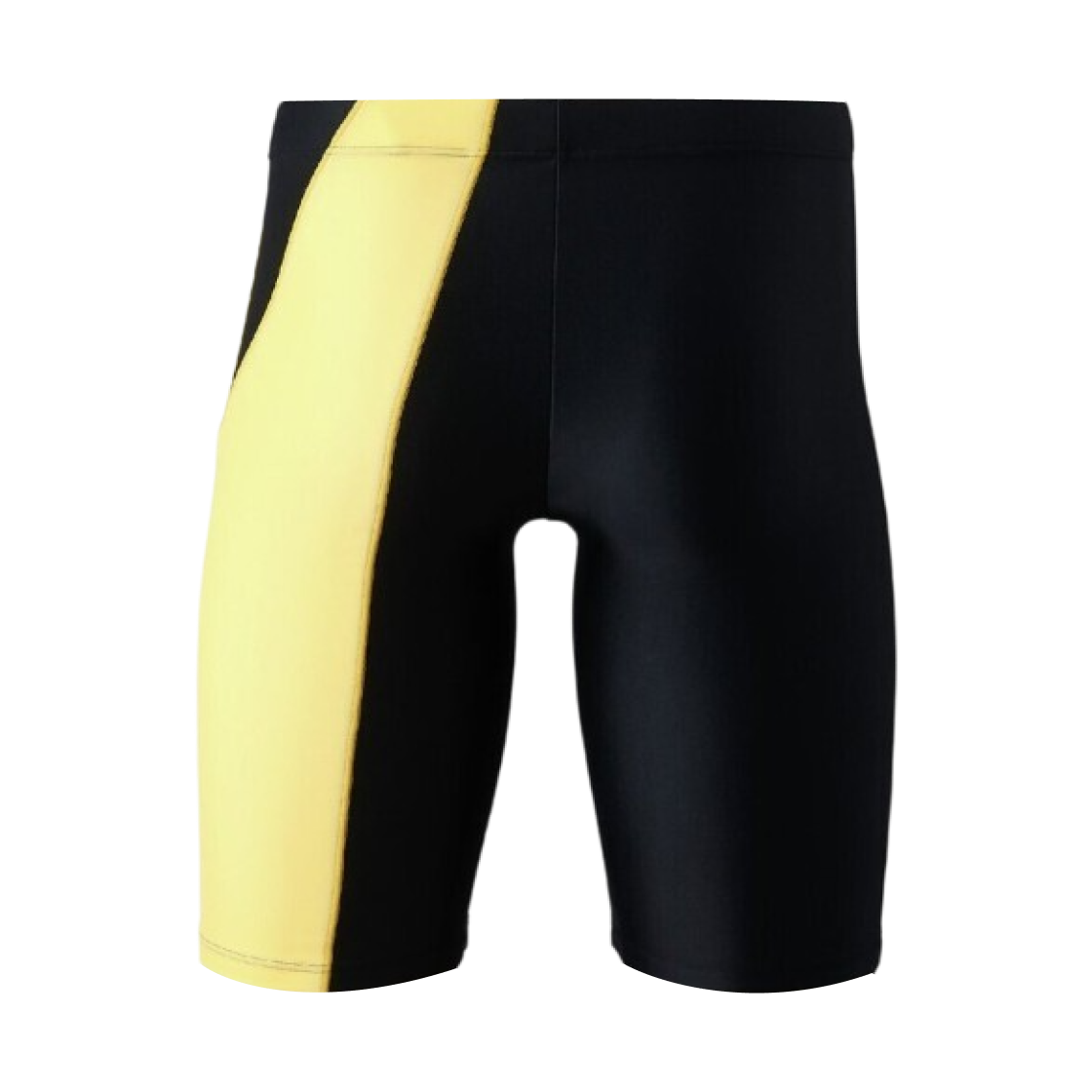 미즈노 스트로크 원 발수 스윔 피트니스 하프 스패츠 블랙 미모사 옐로우(Mizuno Stroke One Water-Repellent Swim Fitness Half Spats Black Mimosa Yellow) - 2