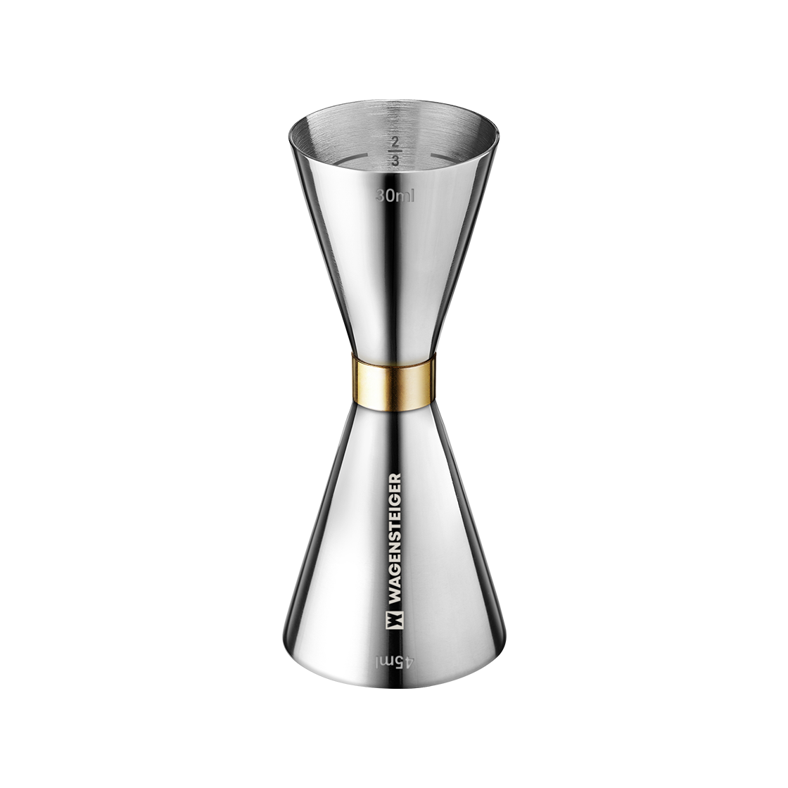 GUUDWA0522 WAGENSTEIGER Stainless Steel 304 Hometending Gold Ring Jigger 30/60ml