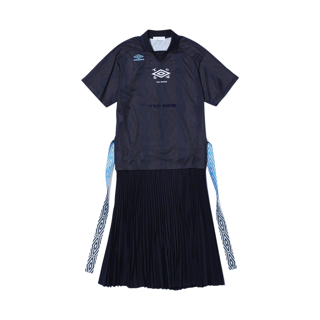 (W) 토가 x 엄브로 게임 셔츠 드레스 블랙((W) Toga x Umbro Game Shirt Dress Black) - 1