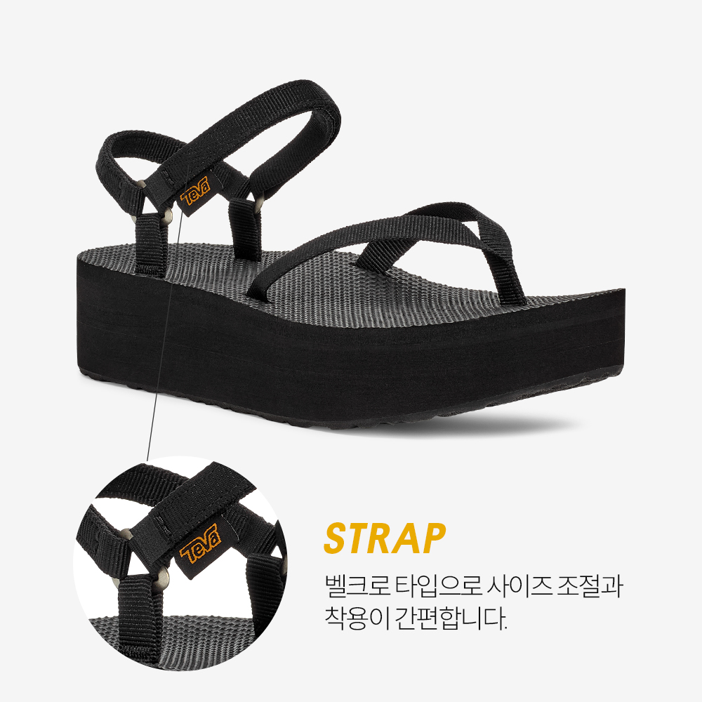 테바 여성 플랫폼 샌들 슬림 BLK(TEVA Women Flatform Sandal Slim BLK) - 3