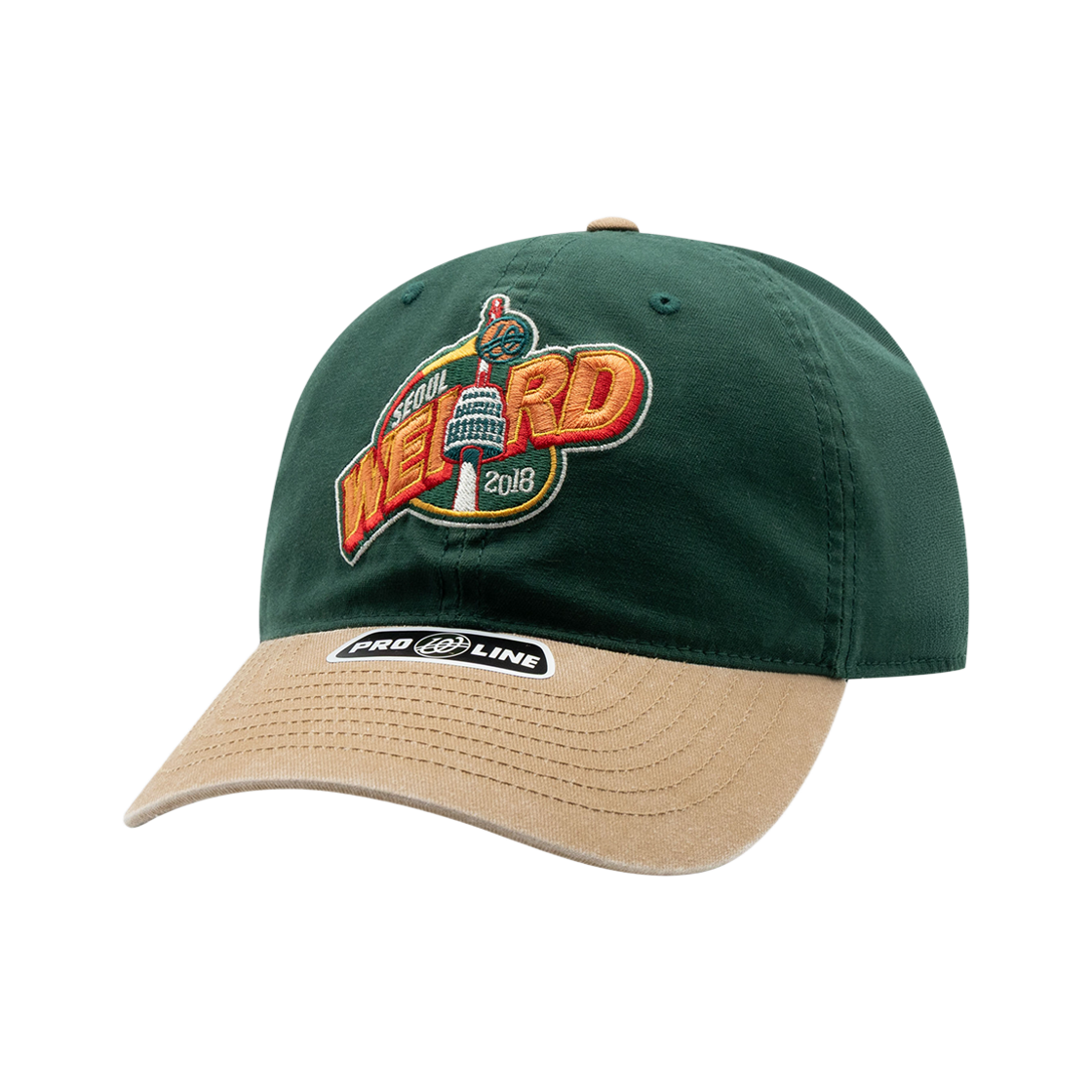 위얼드월드 위얼드 타워 피그먼트 배색 볼캡 그린(Weird World Weird Tower Pigment Color Block Ball Cap Green) - 1