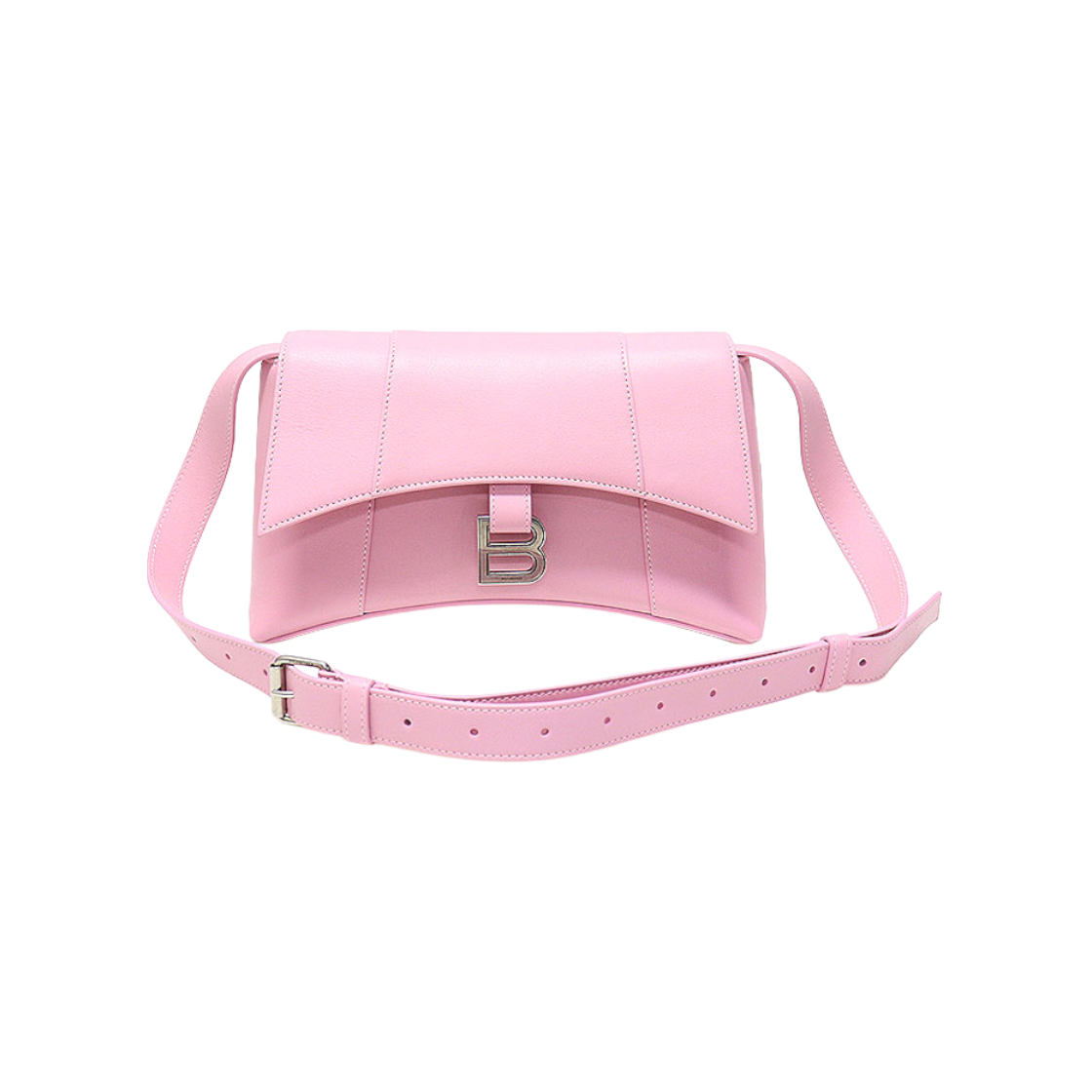 발렌시아가 671355 캔디핑크 서플 카프스킨 아워글래스 Downtown XS 스몰 숄더백(Balenciaga Hourglass Downtown XS Small Shoulder Bag in Candy Pink Supple Calfskin) - 1