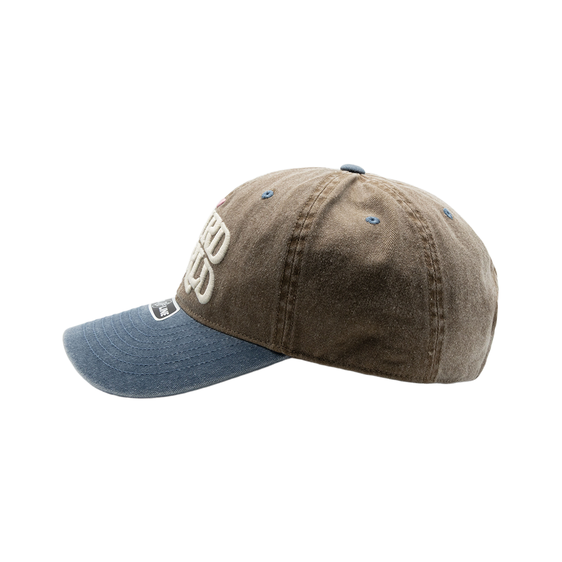 위얼드월드 아크로고 피그먼트 배색 볼캡 브라운(Weird World Acro Logo Pigment Color Block Ball Cap Brown) - 3