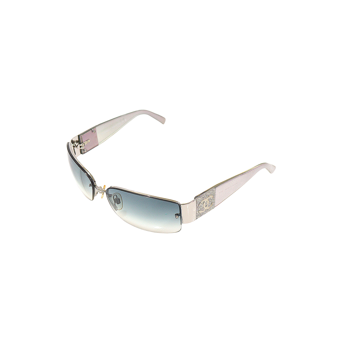 샤넬 4117-B 이리데슨트 펄 프레임 CC로고 크리스탈 여성 선글라스(Chanel 4117-B Iridescent Pearl Frame CC Logo Crystal Sunglasses for Women)