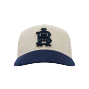 [KREAM 단독] [재입고] About:Blank Monogram Contrast Cap Ecru Navy - 26SS