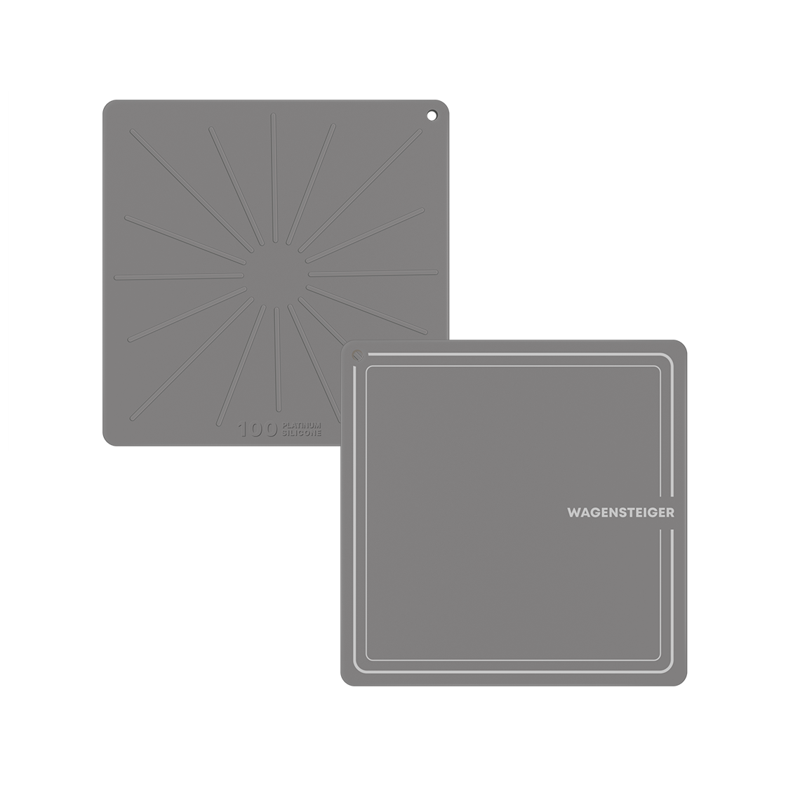 GUUDWA0549 WAGENSTEIGER Platinum Silicone Induction Protection Mat Square 18cm (Light Gray)