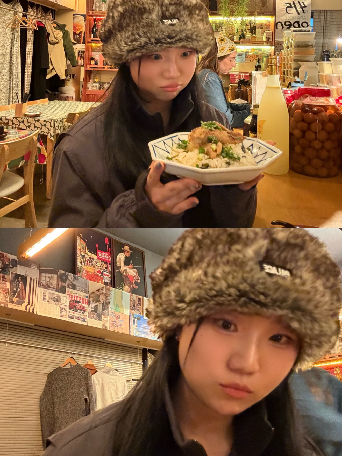 Palace Teddy Beanie Fox Tip - 24FW 착용 스타일