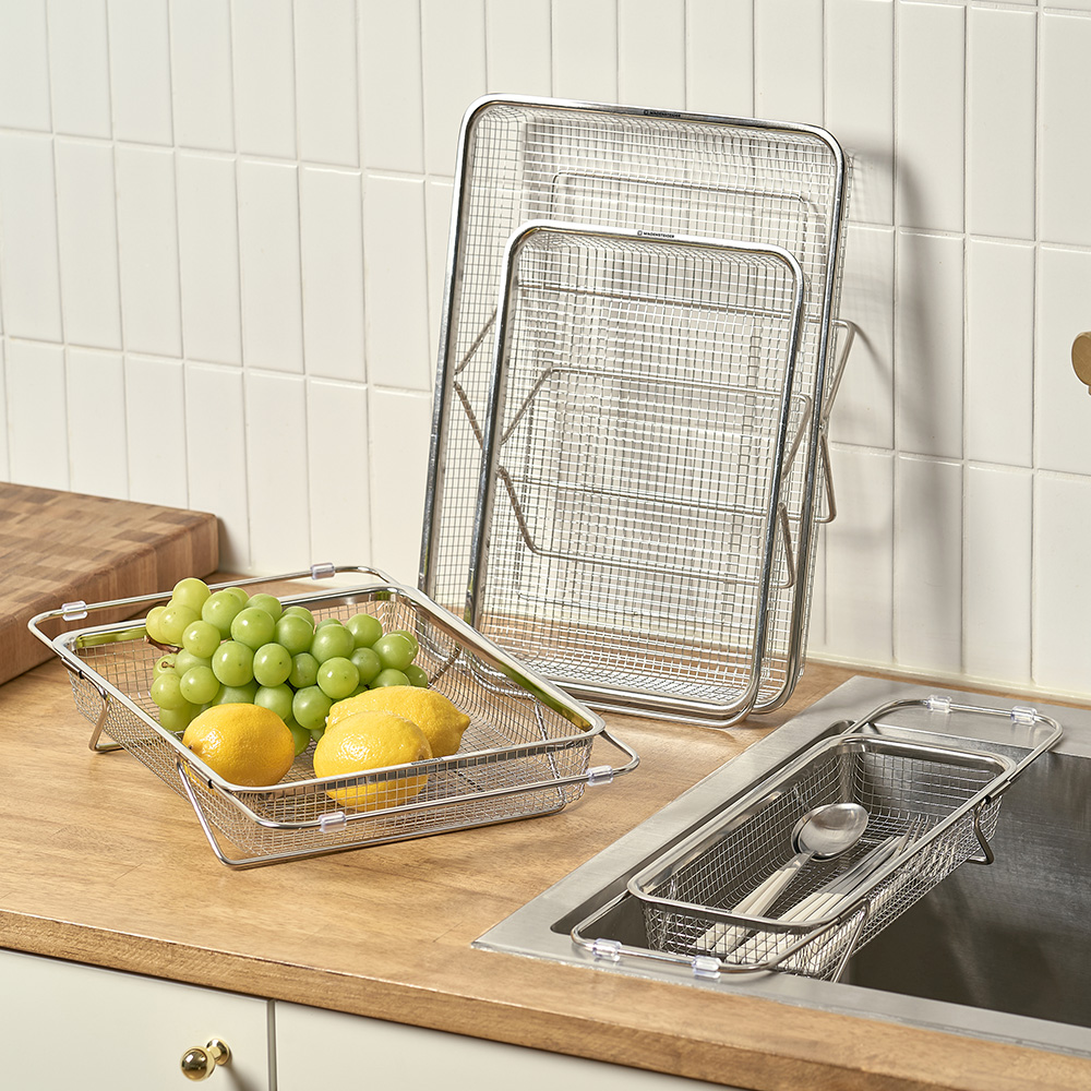 바겐슈타이거 스텐 304 슬라이딩 메쉬 바스켓 중(WAGENSTEIGER Stainless 304 Sliding Mesh Basket M) - 6