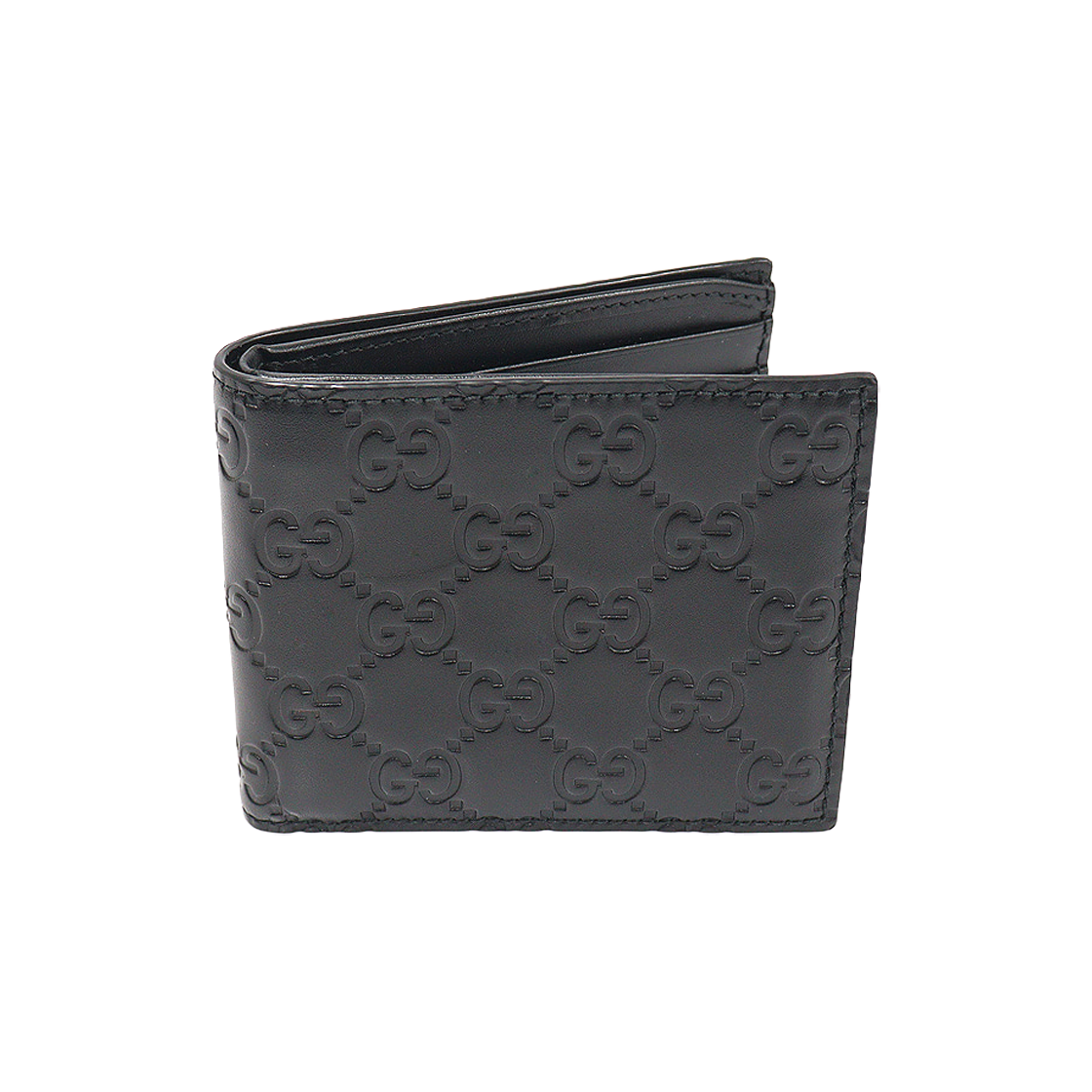 구찌 779836 블랙 GG 시마 레더 시그니처 반지갑(Gucci 779836 Black GG Shima Leather Signature Wallet) - 1