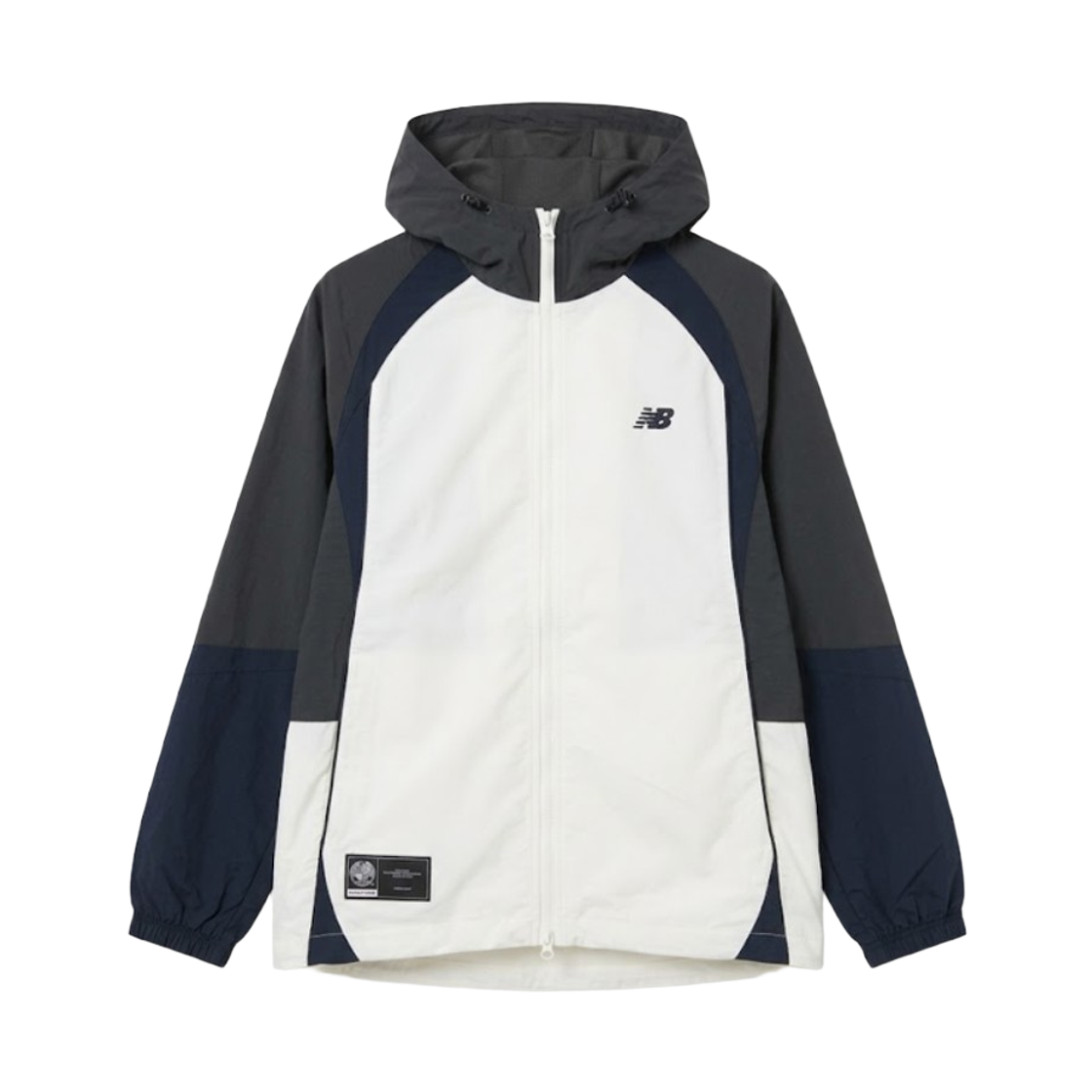 뉴발란스 컬러블록 웜업 자켓 차콜(New Balance Colorblock Warm Up Jacket Charcoal)