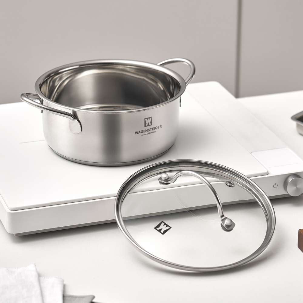 바겐슈타이거 IH 3중 바닥 스텐 미니팟 양수냄비 12cm(WAGENSTEIGER Stainless Mini Double-handle Pot 12cm) - 2