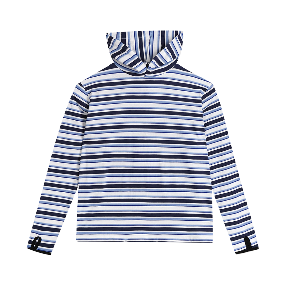 디아더생츄어리 서큘러 타입 스트라이프 후디 스카이 블루(THE ATHER SANCTUARY Circular Type Striped Hoodie Sky Blue) - 2