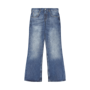 Zara x Ludovic De Saint Sernin Waxed Flare Fit Jeans Blue