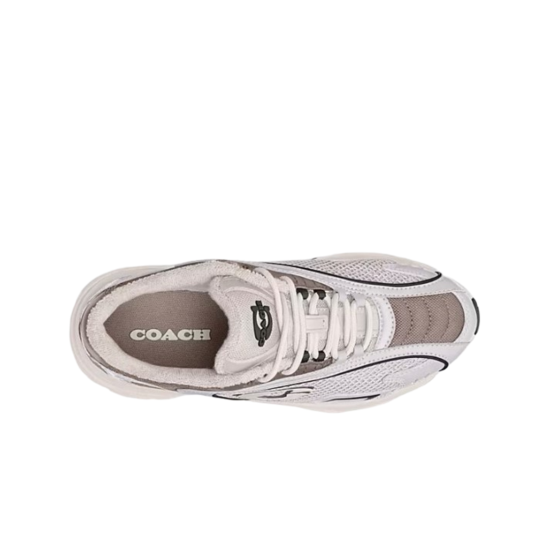 (W) 코치 볼트 러너 스니커즈 라이트 그레이 멀티((W) Coach Bolt Runner Sneakers Light Grey Multi) - 2