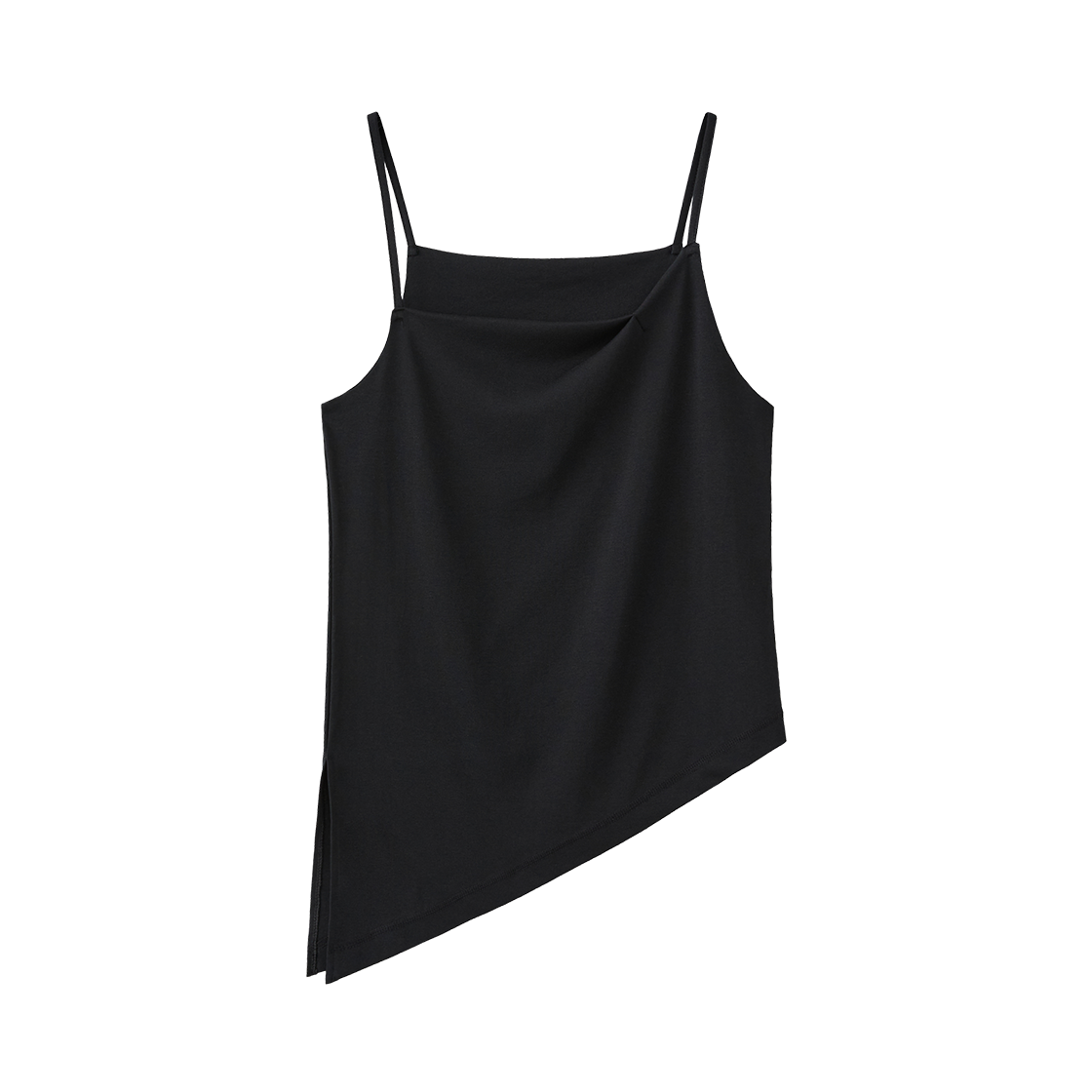 (W) 수아레 우먼 코튼 언발란스 슬리브리스 블랙((W) Suare Woman Cotton Unbalance Sleeveless Black) - 1