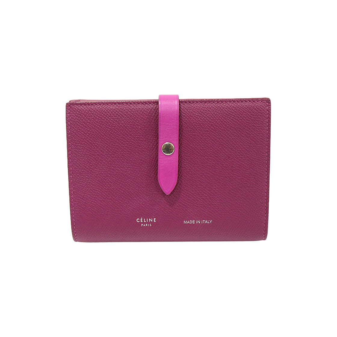 ITTVNJV2Q997 Celine Multi-Function Medium Strap Wallet in Grape Grain Calfskin