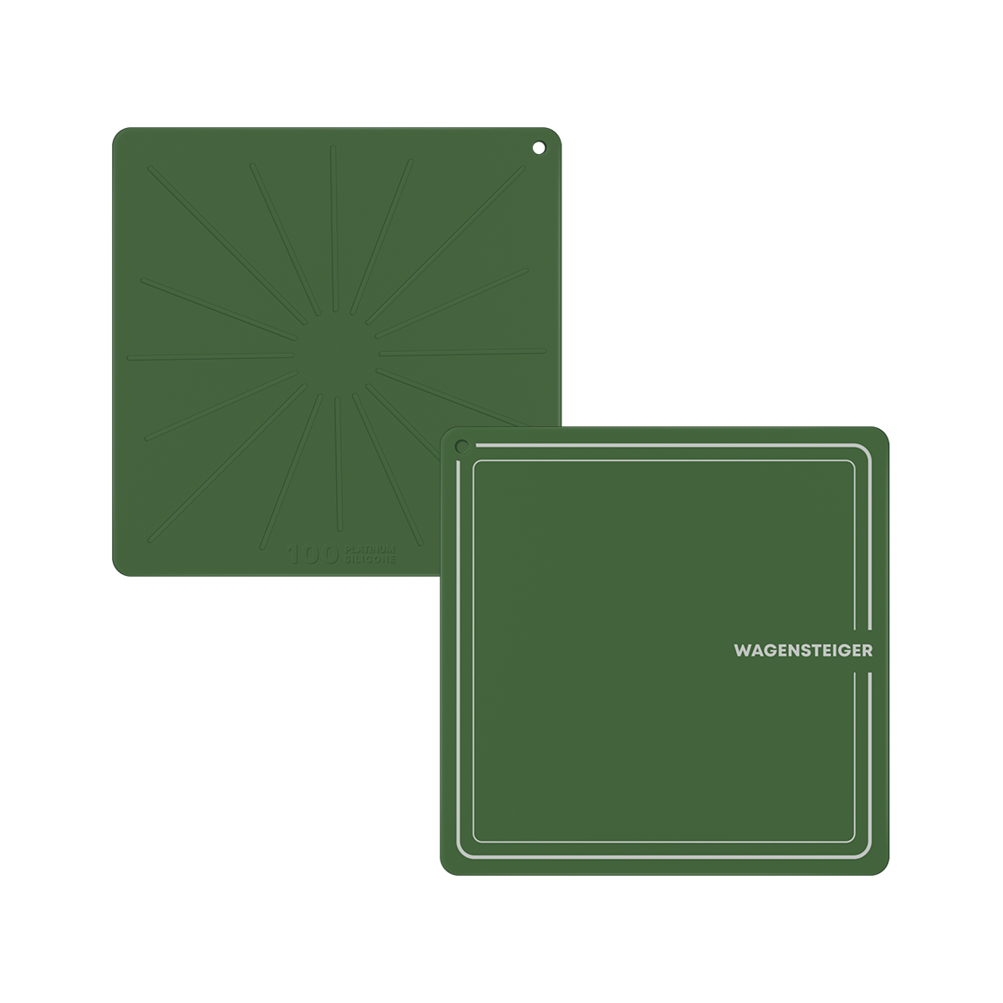 GUUDWA0548 WAGENSTEIGER Platinum Silicone Induction Protection Mat Square 18cm (Green)