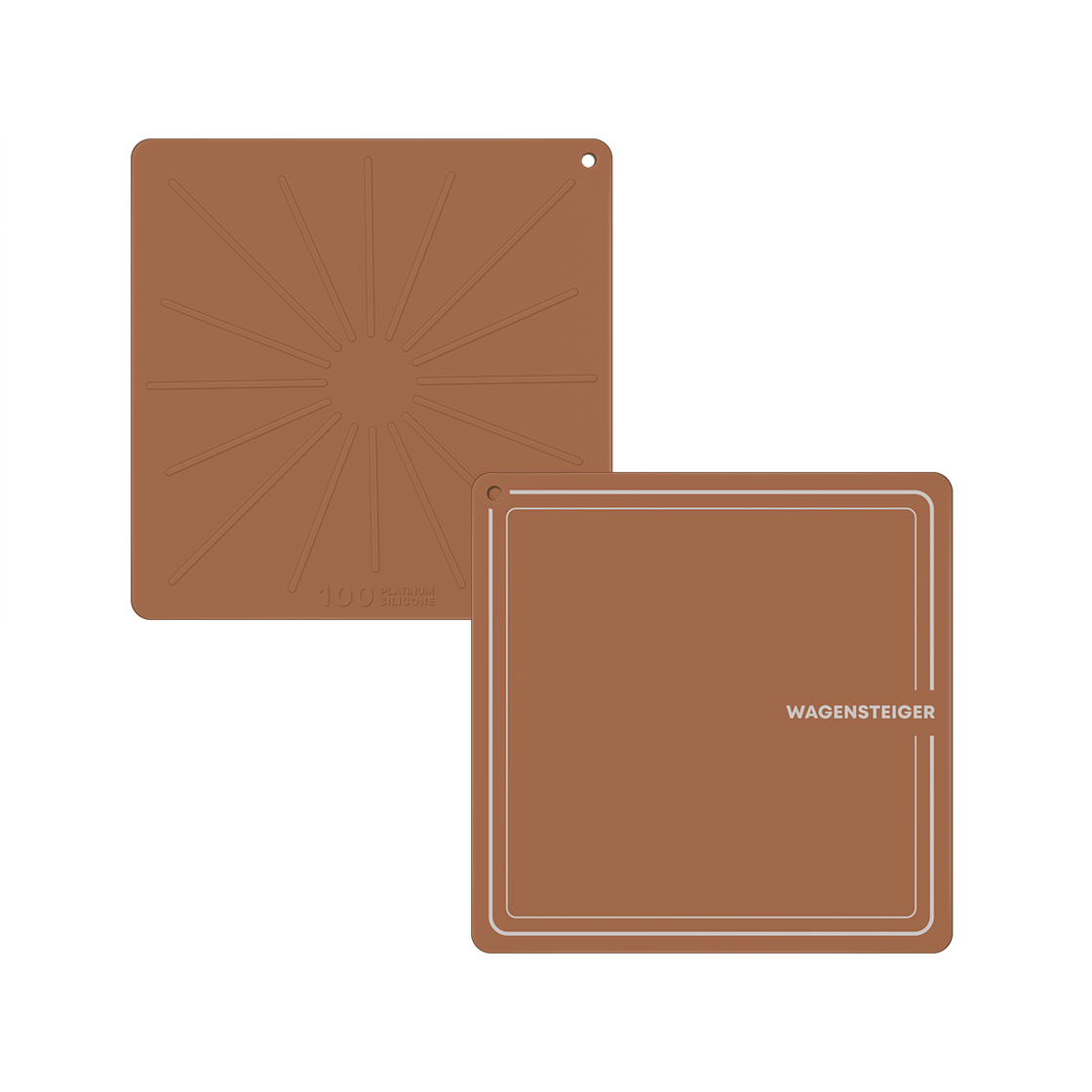 GUUDWA0547 WAGENSTEIGER Platinum Silicone Induction Protection Mat Square 18cm (Brown)