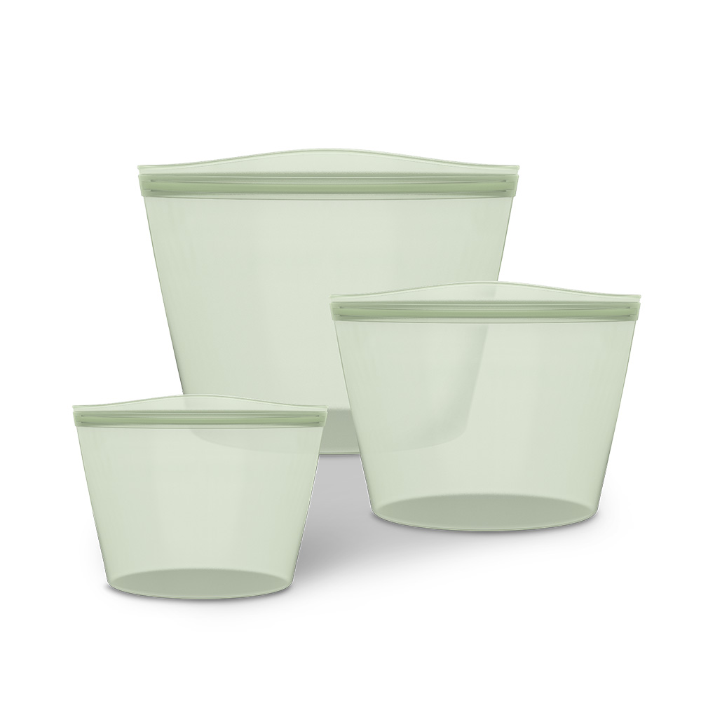 바겐슈타이거 플래티넘 실리콘 지퍼백 3종 세트 라임 미스트(WAGENSTEIGER Silicone Ziploc Bag 3pc Set Lime Mist) - 6