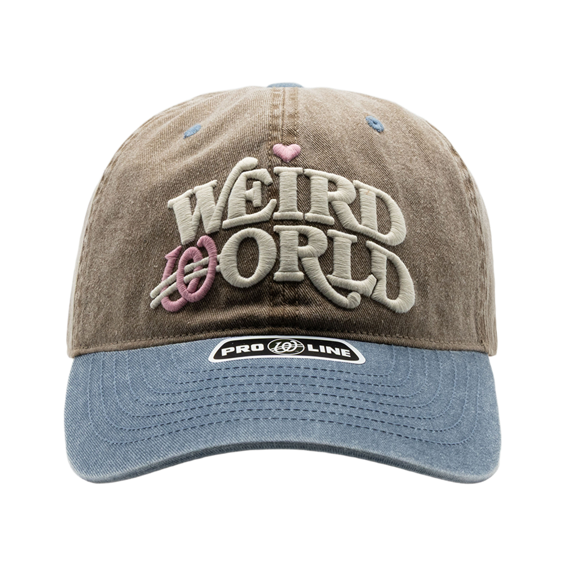 위얼드월드 아크로고 피그먼트 배색 볼캡 브라운(Weird World Acro Logo Pigment Color Block Ball Cap Brown) - 2