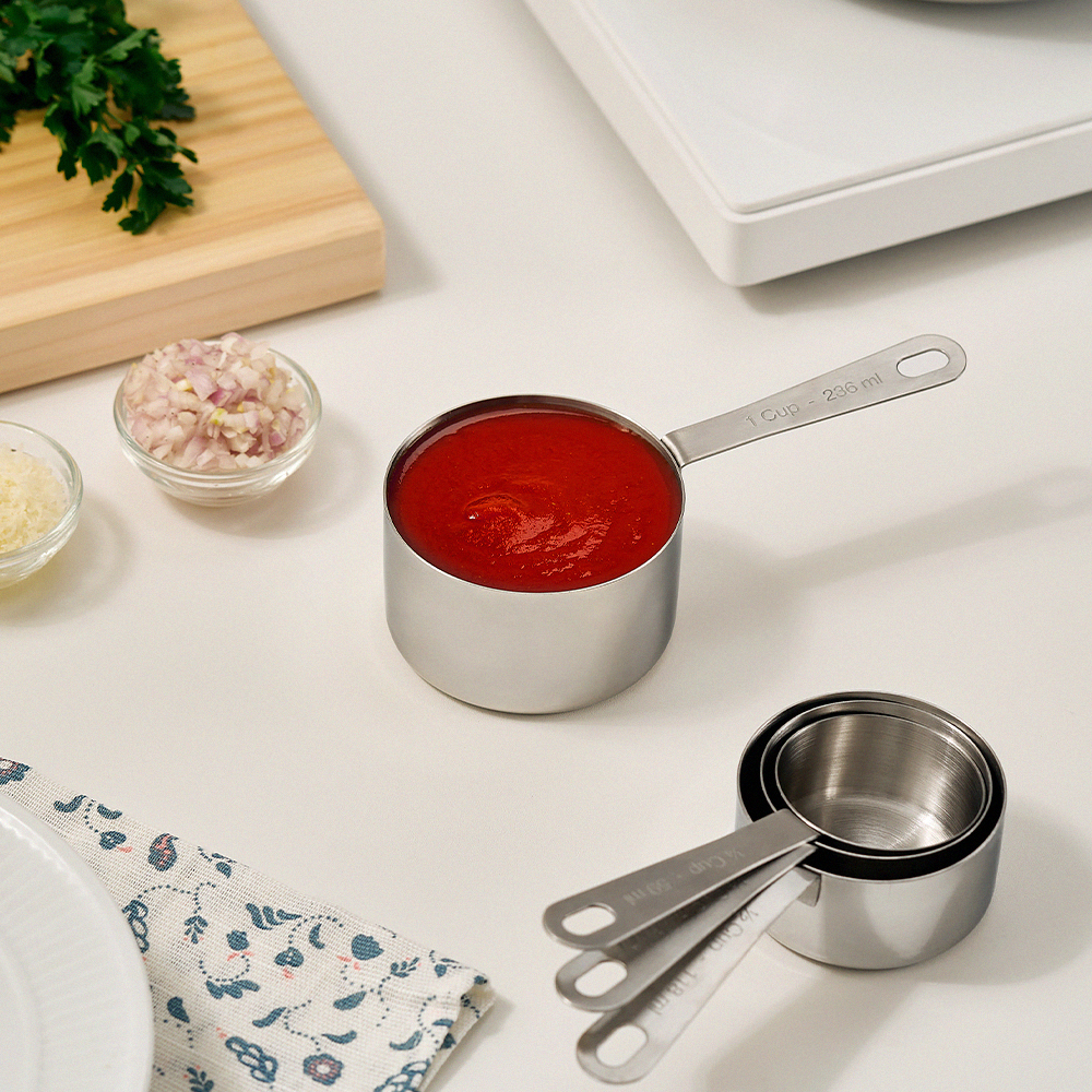 바겐슈타이거 스텐 계량컵 4pcs(WAGENSTEIGER Stainless Measuring Cup 4pcs Set) - 3