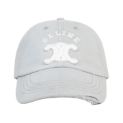 Celine Light Cotton Gabardine Triomphe Cap Faded Grey
