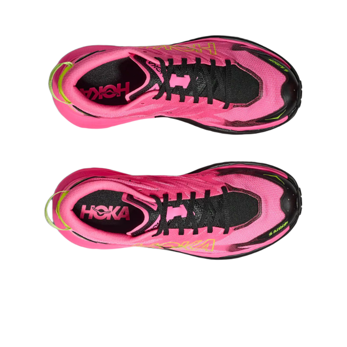 호카 마파테 5 네온 로즈 블랙(Hoka Mafate 5 Neon Rose Black) - 2
