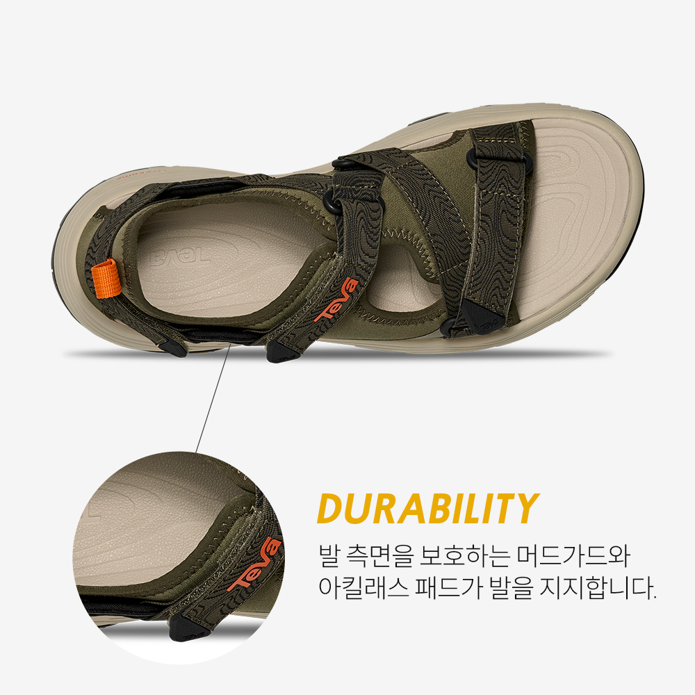 테바 테바 남성 그랜드뷰 맥스 샌들 OLV(TEVA Men Grandview Max Sandal OLV) - 5