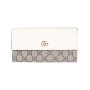 Gucci GG Marmont Continental Wallet White Beige