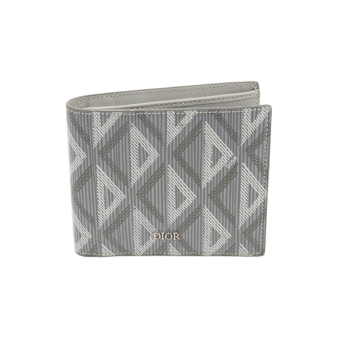 디올 2ESBH027DCO_H42E 그레이 CD 다이아몬드 캔버스 버티컬 반지갑(Dior Gray CD Diamond Canvas Vertical Wallet) - 1