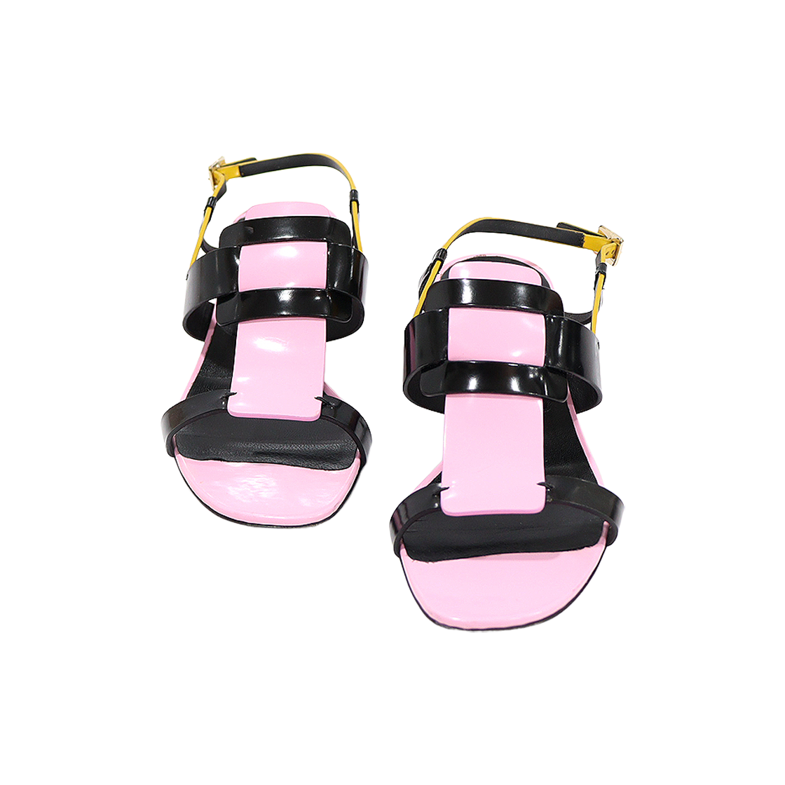 로저비비에 멀티 컬러 PILGRIM JOUR COLOR BLOCK CITY 스트랩 여성샌들 34.5(Roger Vivier Multicolor Pilgrim Jour Color Block City Strap Sandals 34.5) - 1