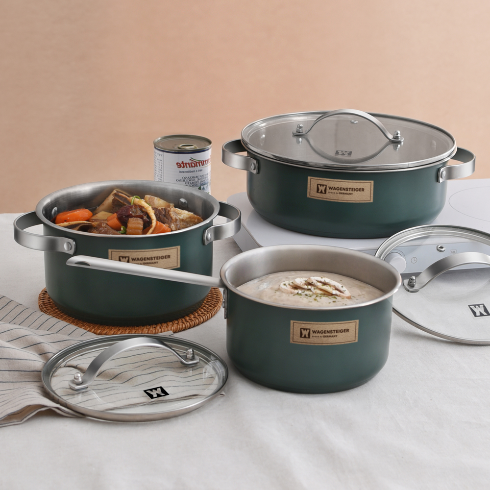 바겐슈타이거 파머스 스텐냄비 3종세트 파머스그린(WAGENSTEIGER Farmers Pot 3pc Set Green) - 6