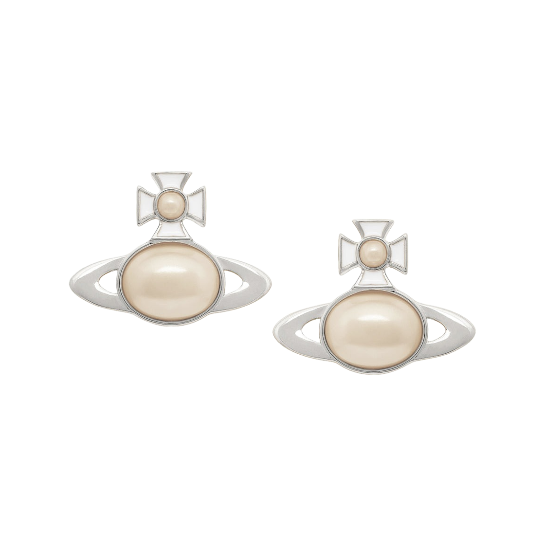 6201037I-02P693 (W) Vivienne Westwood Gaby Earrings Silver