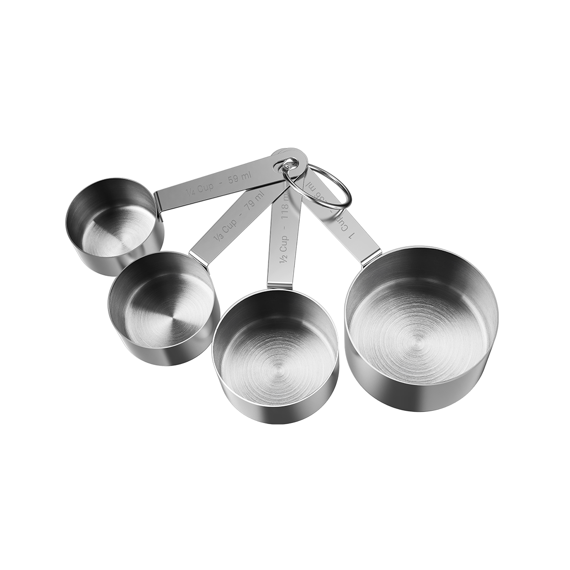바겐슈타이거 스텐 계량컵 4pcs(WAGENSTEIGER Stainless Measuring Cup 4pcs Set) - 1