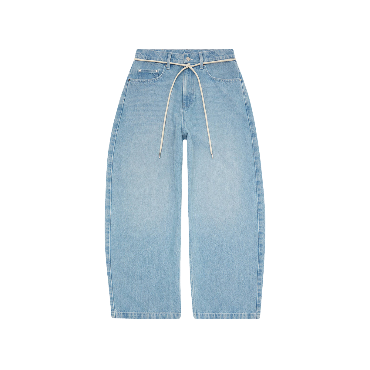[KREAM 단독] 어바웃 블랭크 와이드 레그 데님 라이트 블루 워시 - 26SS([KREAM 단독] About:Blank Wide Leg Denim Light Blue Wash - 26SS)