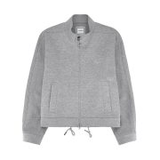 Wooyoungmi High Neck Zip-Up T-Shirt Grey - 26SS