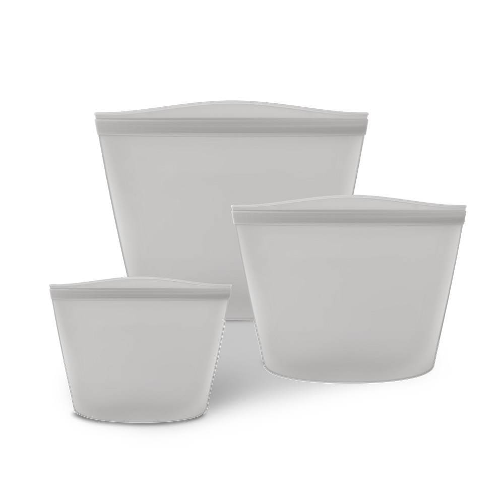 바겐슈타이거 플래티넘 실리콘 지퍼백 3종 세트 미스틱그레이(WAGENSTEIGER Silicone Ziploc Bag 3pc Set Mystic Gray) - 6