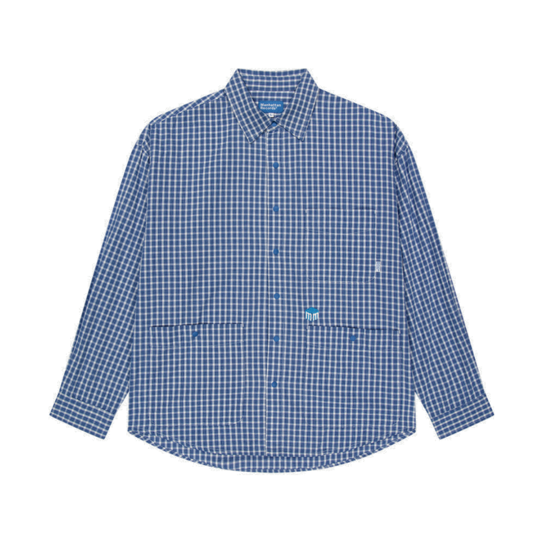 맨하탄 레코즈 7인치 바이닐 포켓 셔츠 - 블루(Manhattan Records 7in. Vinyl Pocket Shirt - Blue)