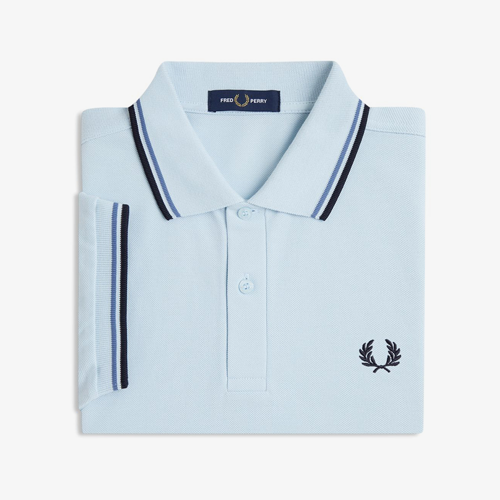 [KREAM 단독] 프레드페리 M3600 트윈 팁 프레드페리 셔츠 라이트아이스 에이스블루 네이비([KREAM 단독] Fred Perry Twin Tipped Fred Perry Shirt Light Ice Ace Blue Navy) - 6