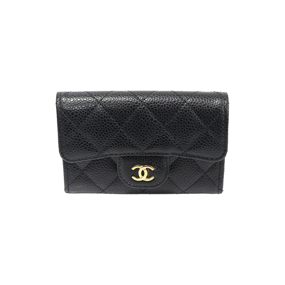 샤넬 AP0214 블랙 캐비어 금장 CC로고 클래식 카드지갑 (내장칩)(Chanel AP0214 Black Caviar Gold CC Logo Classic Card Holder (With Chip)) - 1