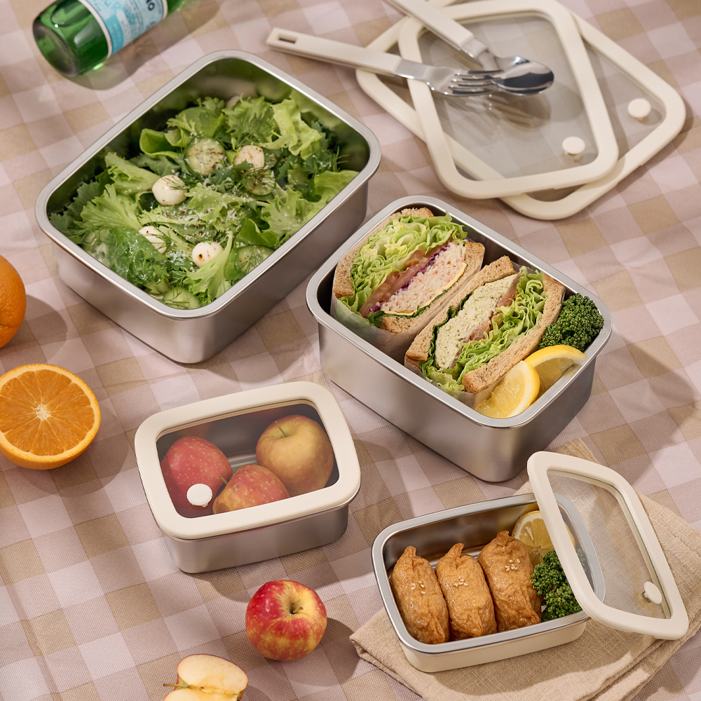 바겐슈타이거 클라 스텐 304 박스 시리즈 600ml(WAGENSTEIGER Klar Stainless 304 Food Container Deep 600ml) - 4