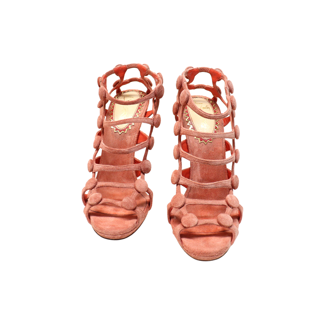 크리스찬루부탱 1120729 20주년 리미티드 NEURON 스웨이드 하이힐 스트랩 여성 샌들 36.5(Christian Louboutin 20th Anniversary Limited Edition Neuron Suede High Heel Strap Sandals - Size 36.5)