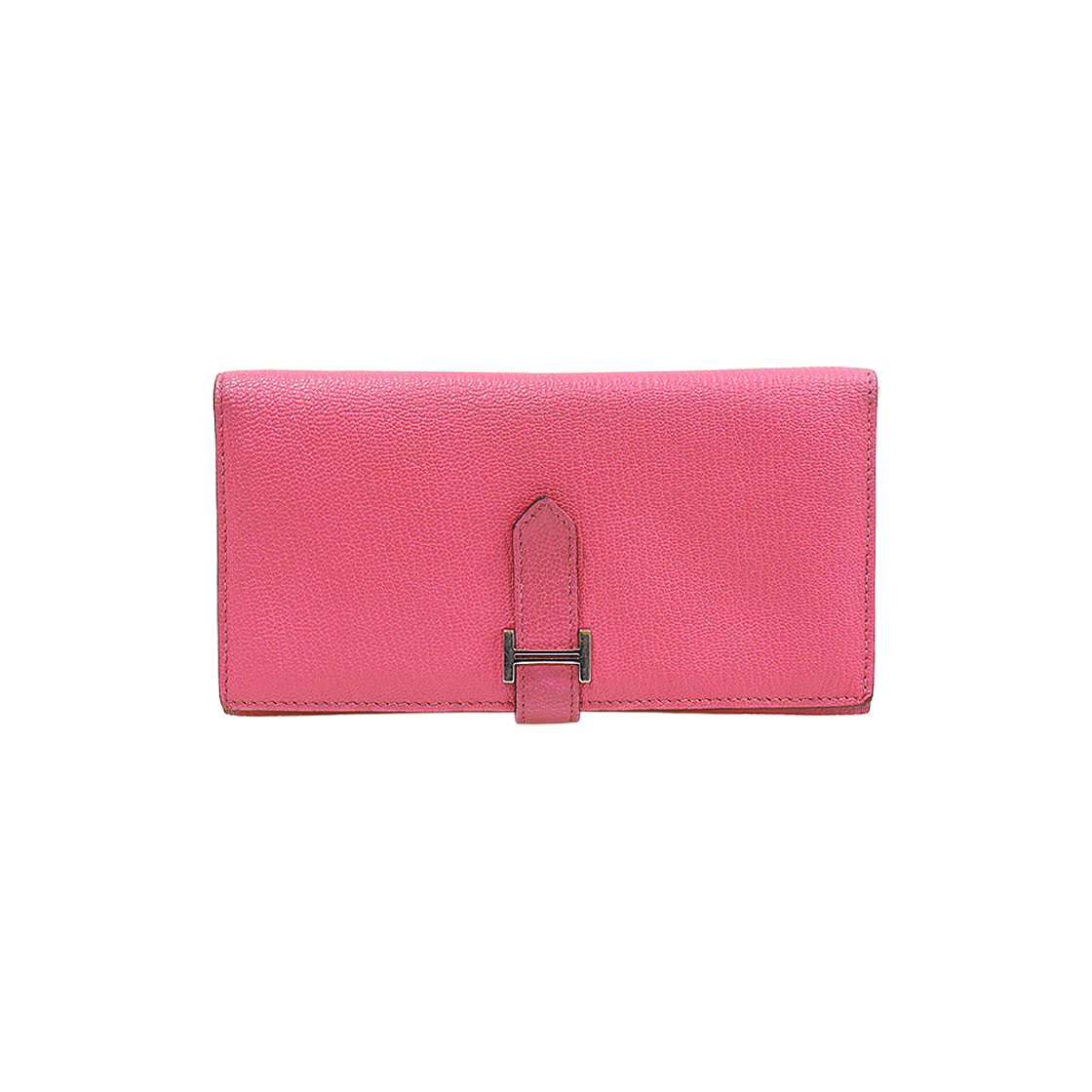 에르메스 H039801CK 로즈 아잘리 미조레 고트스킨 은장 베안 3단 장지갑 (O각인)(Hermes H039801CK Rose Azalee Miniature Goat Skin Silver Trim 3-Fold Long Wallet (O Engraving)) - 1