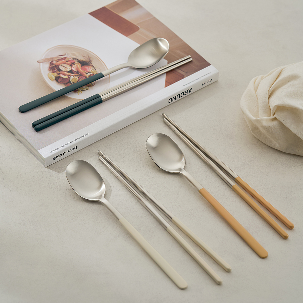 바겐슈타이거 스텐 304 데일로어 4종 컬러 수저세트(WAGENSTEIGER Stainless Steel 304 Daylor 4-Color Cutlery Set (Spoon & Chopsticks)) - 5