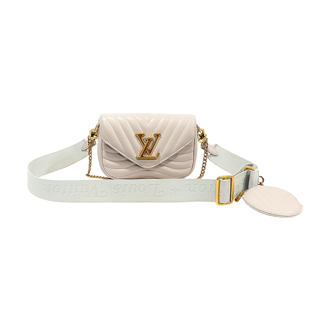 루이비통 M57864 그레이 카프스킨 뉴 웨이브 멀티 포쉐트 크로스 2WAY(Louis Vuitton M57864 Gray Calfskin New Wave Multi Pochette Crossbody 2-Way)