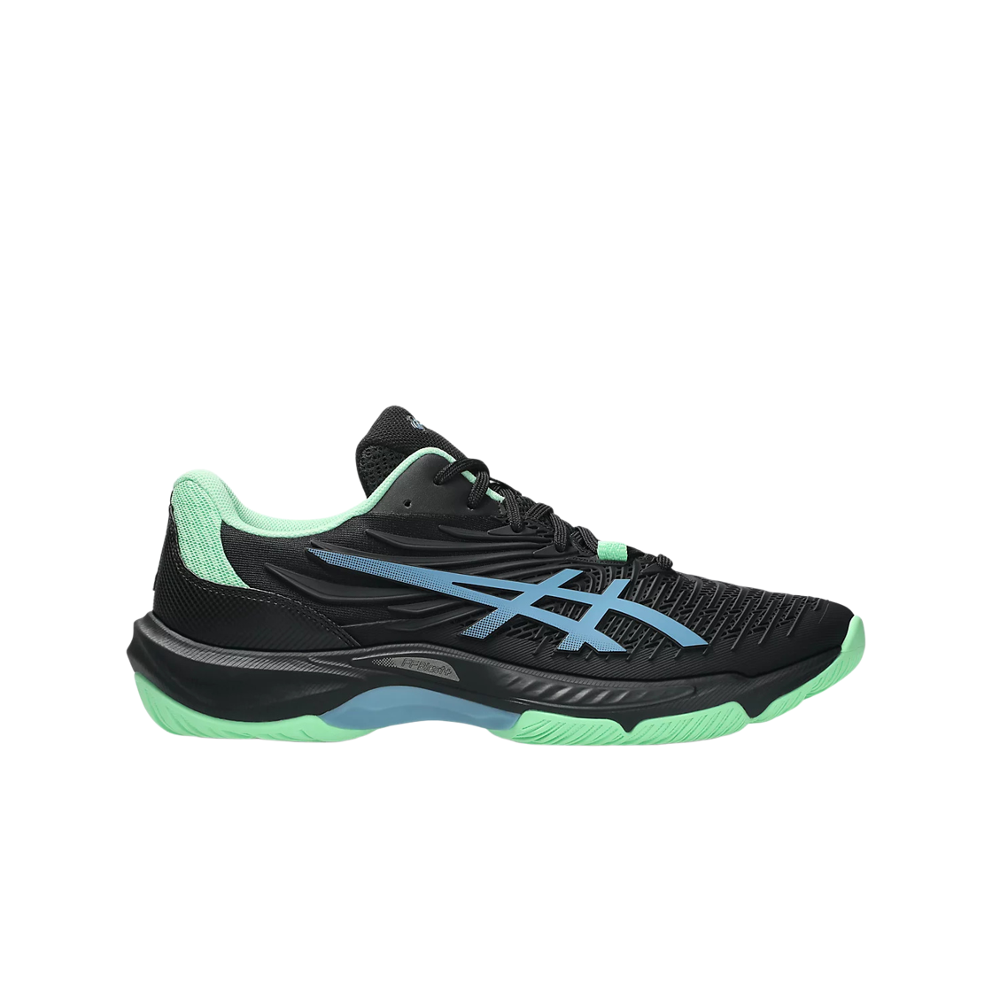 1071A125-001 Asics Court Control FF 4 Black Saba Blue - D Standard
