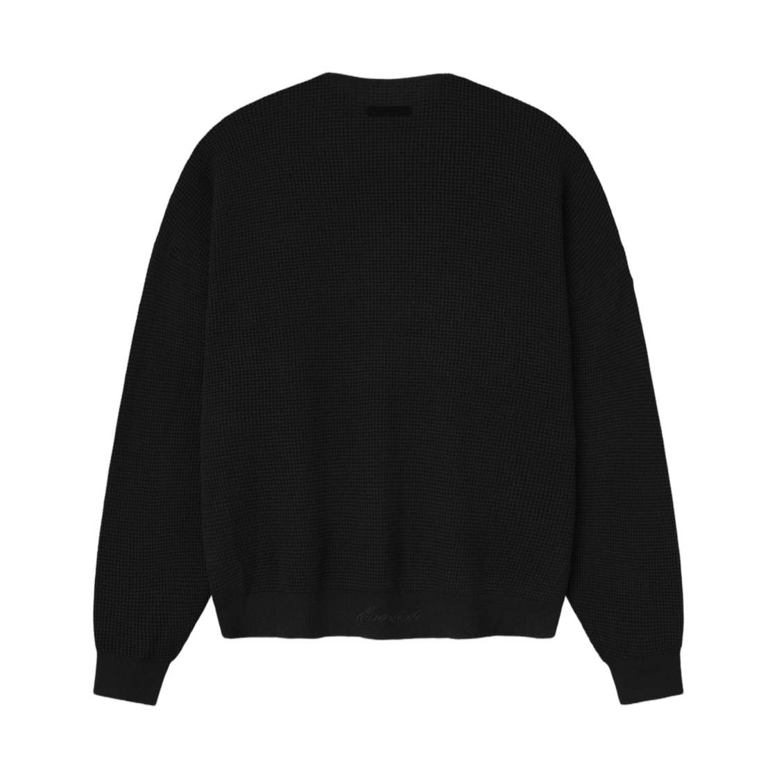 에센셜 시그니처 와플 90s 크루넥 스웨터 빈티지 블랙 - 26SS(Essentials Signature Waffle 90s Crewneck Sweater Vintage Black - 26SS) - 2