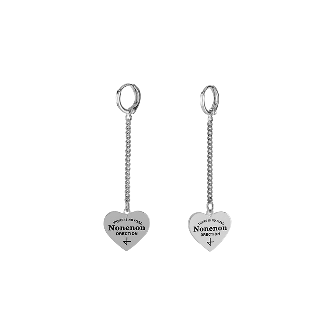 논논 뉴 로고 러브 체인 이어링(Nonenon New Logo Love Chain Earring) - 1